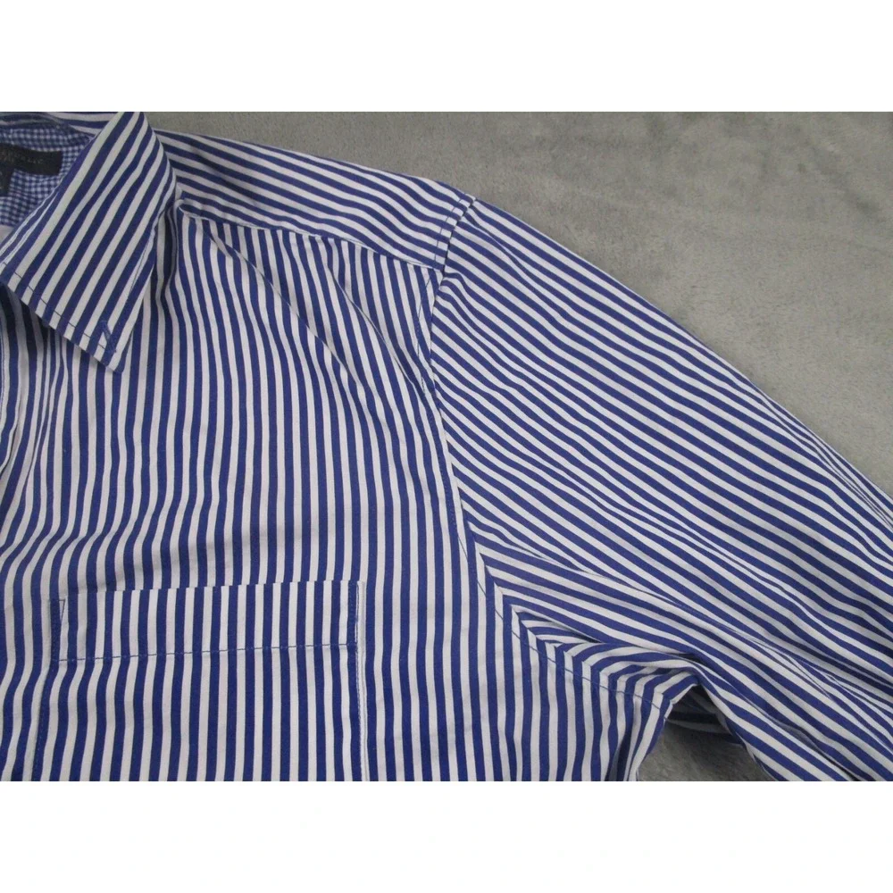 Banana Republic Shirt Mens XL‎ Blue Checked Button Up Long Sleeve Cotton